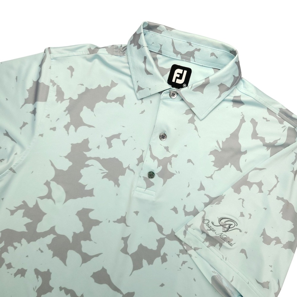 FootJoy Men's Light Mint & Gray Camo Polo
